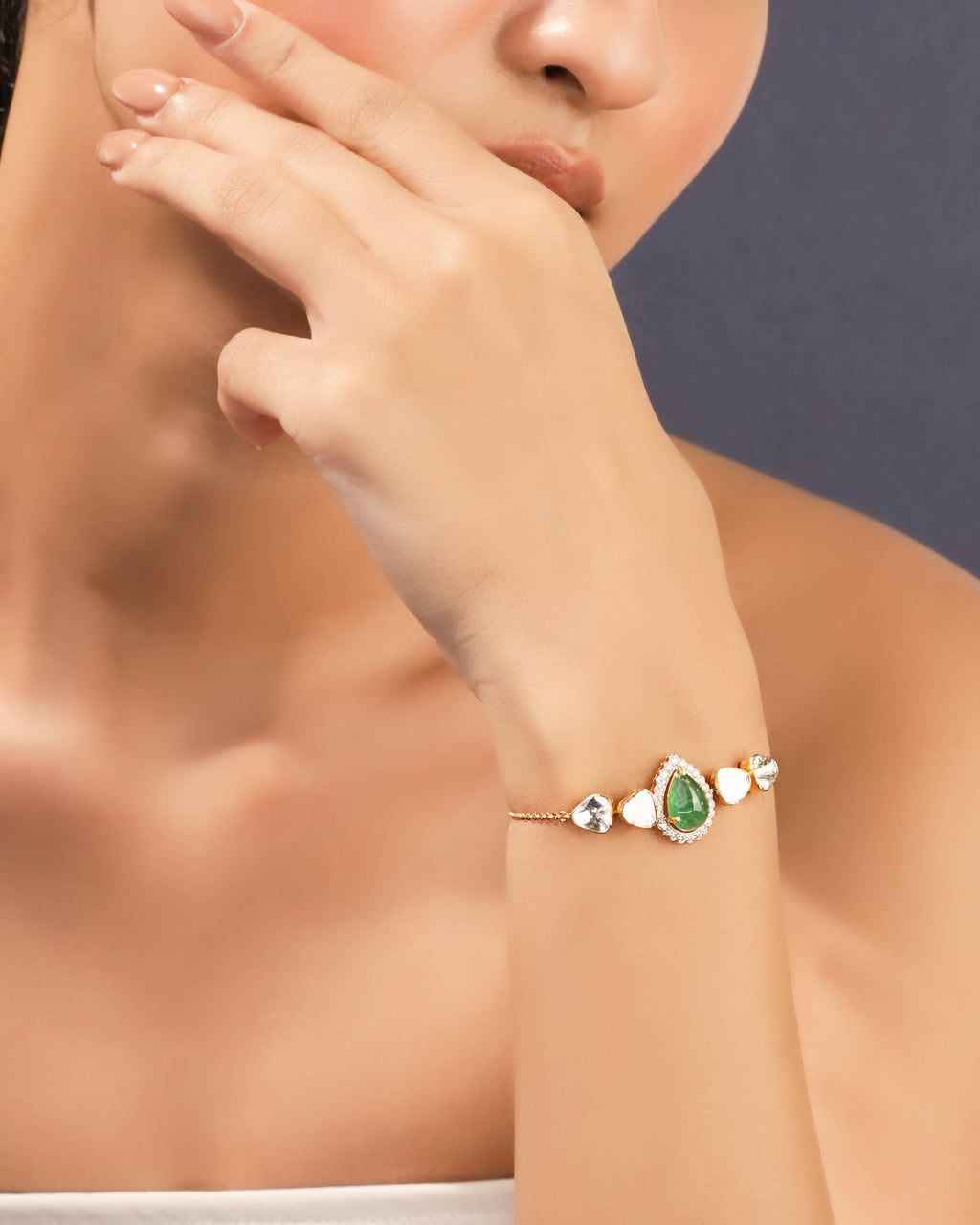 Shyla Polki And Diamond Loose Bracelet