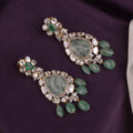 Leena Polki And Diamond Long Earrings
