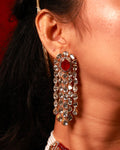 Zisha Polki And Diamond Long Earrings