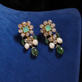 Anshi Polki And Diamond Long Earrings