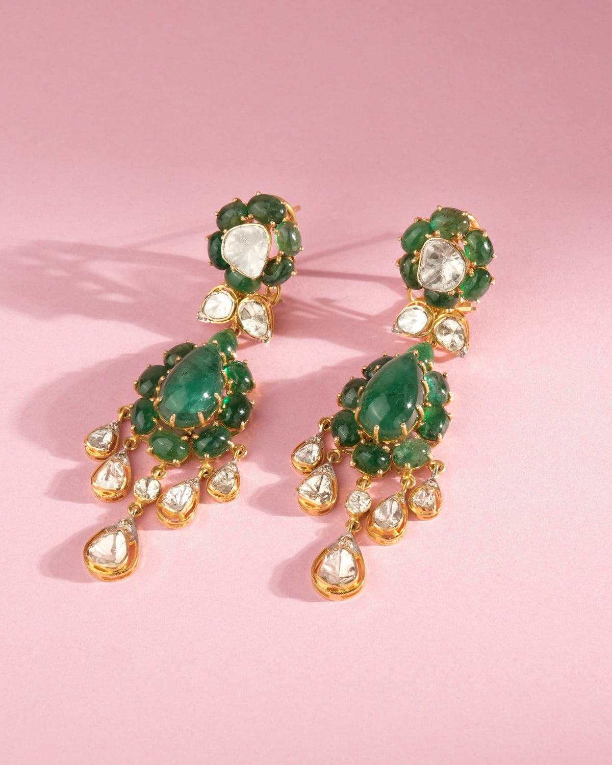 Ivy Polki And Diamond Long Earrings