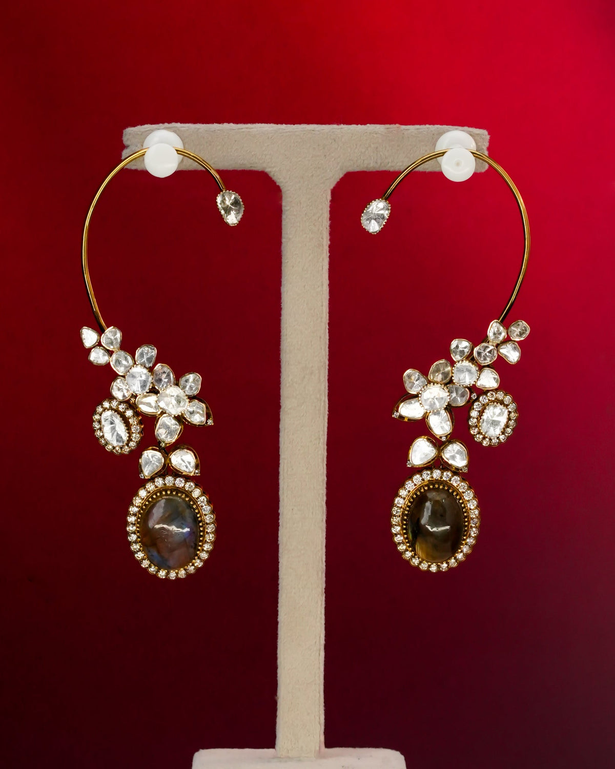Bairavi Polki And Diamond Earcuff