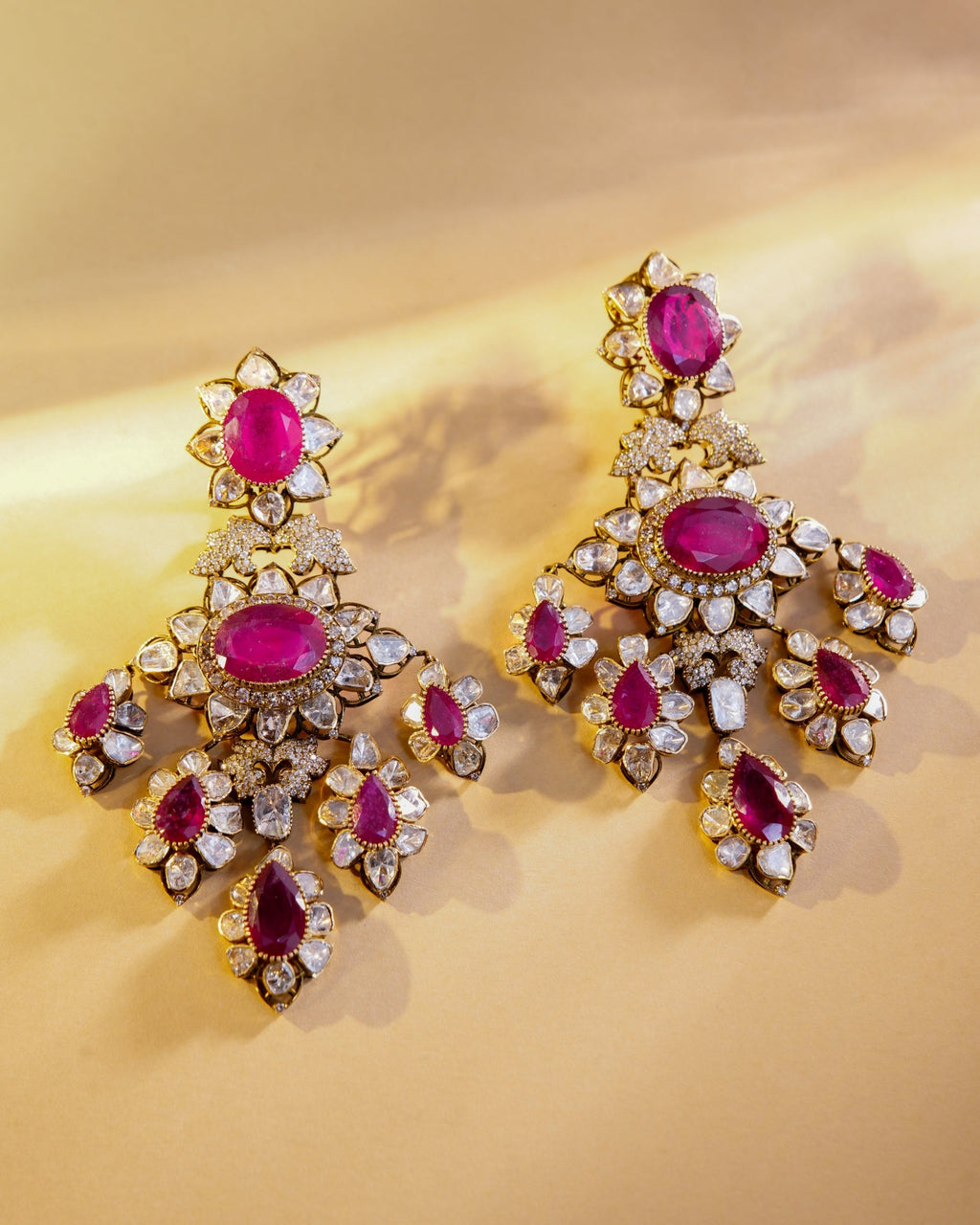 Ritvi Polki And Diamond Long Earrings