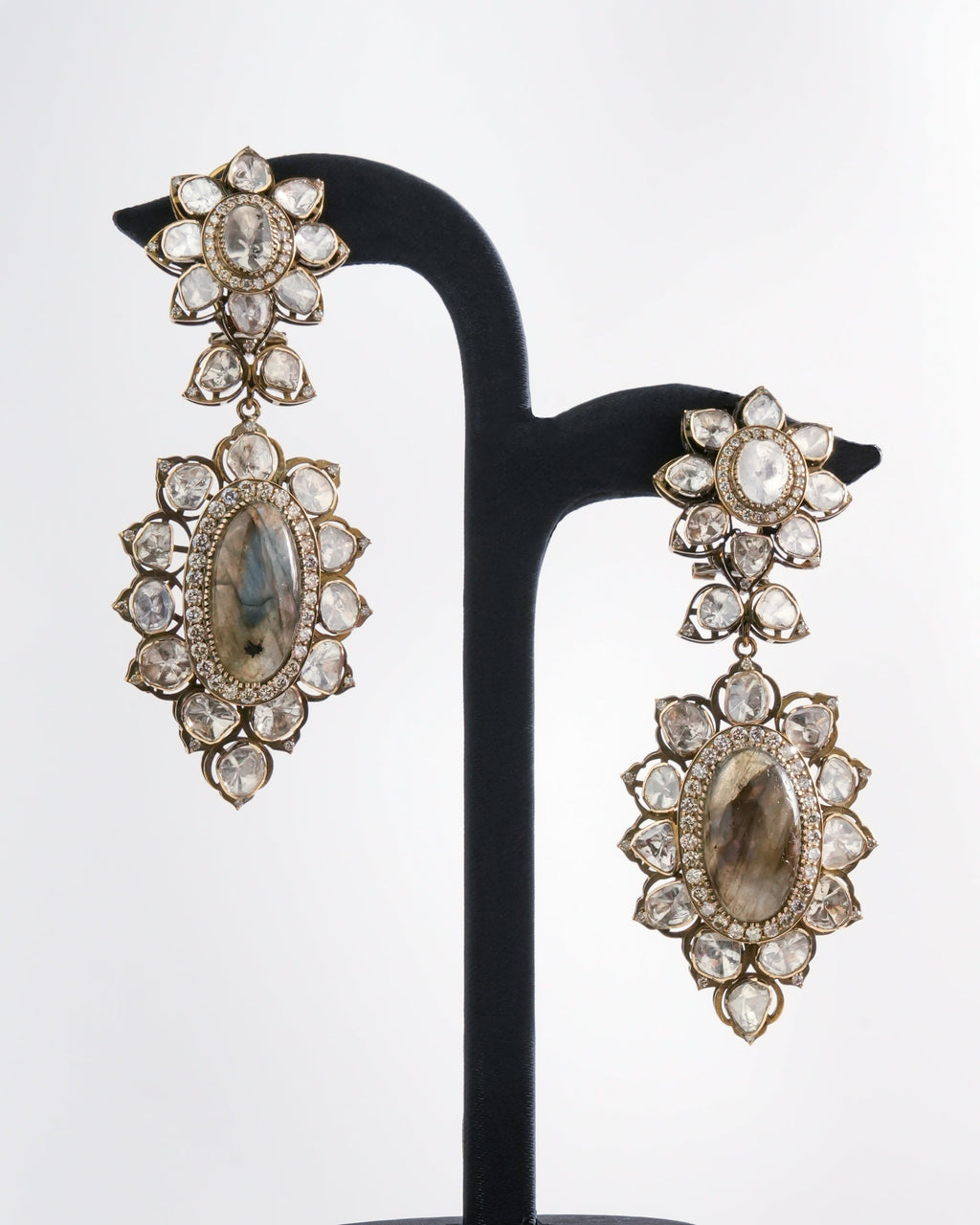Anuja Polki And Diamond Long Earrings