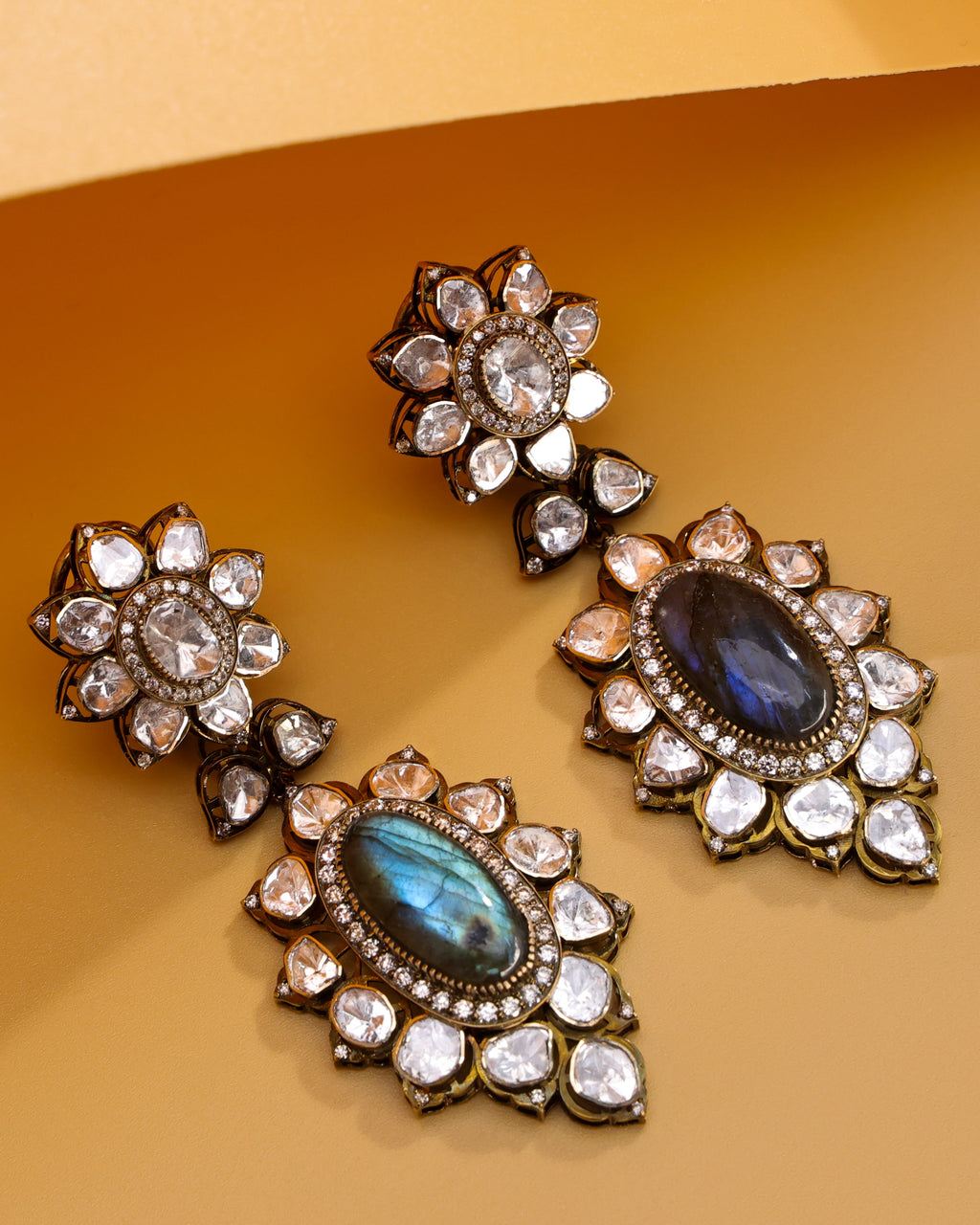Anuja Polki And Diamond Long Earrings