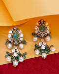 Rashi Polki And Diamond Long Earrings