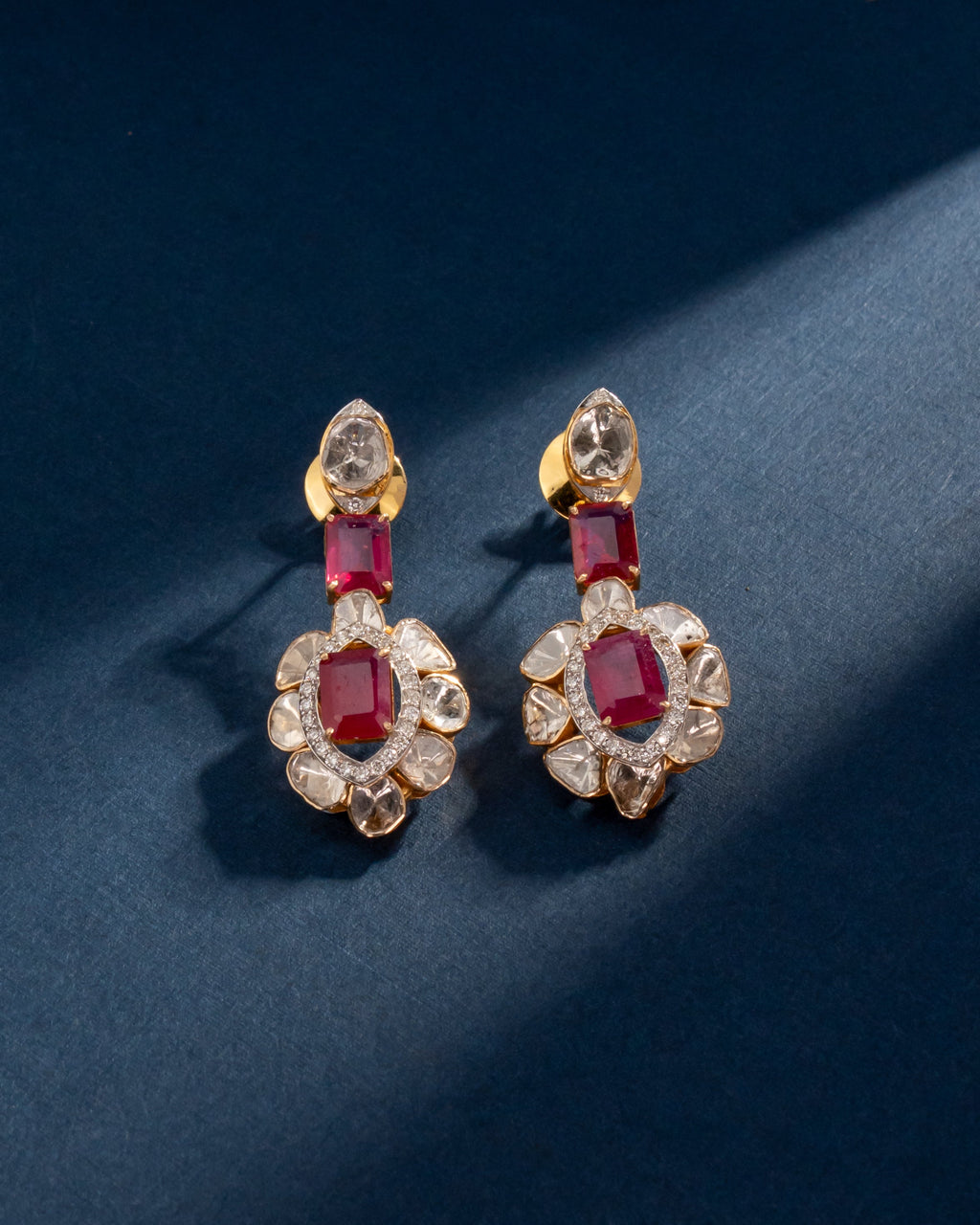 Nayra Polki And Diamond Long Earrings