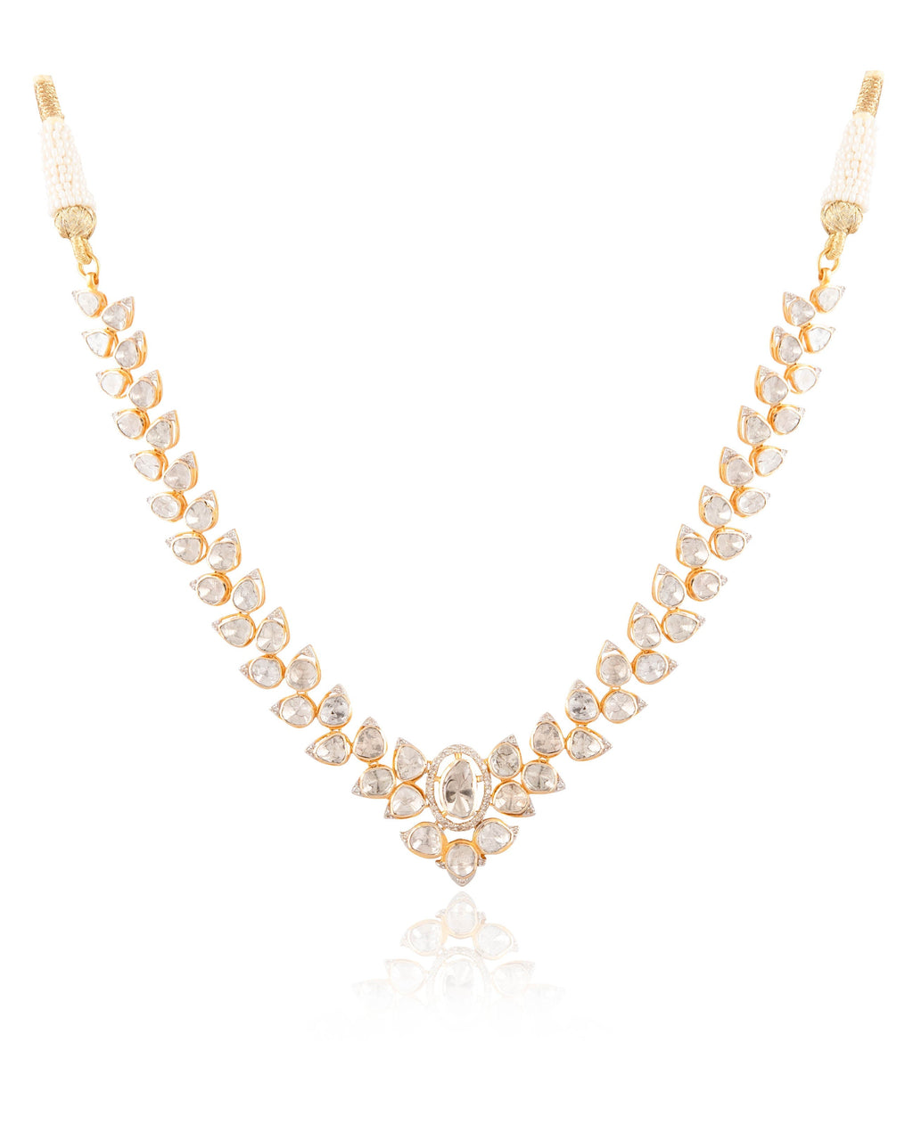 Bhumi Polki And Diamond Necklace