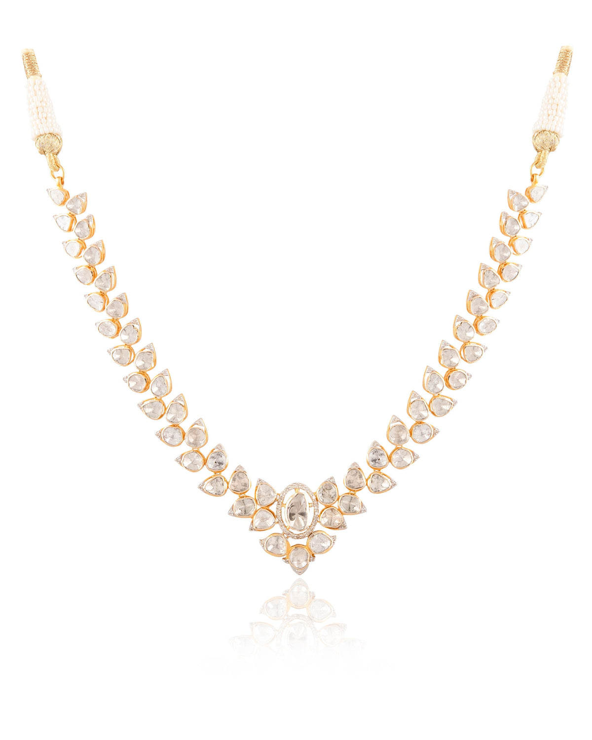 Bhumi Polki And Diamond Necklace