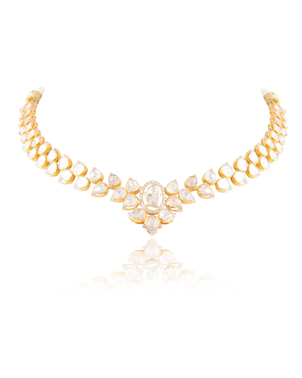 Bhumi Polki And Diamond Necklace
