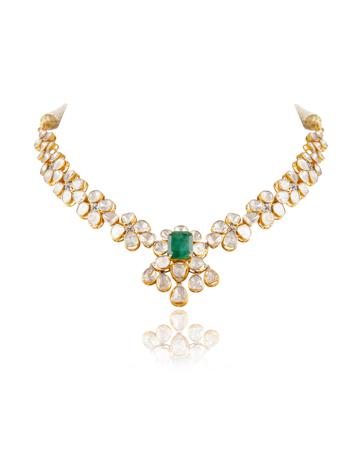 Dakshina Polki And Diamond Necklace