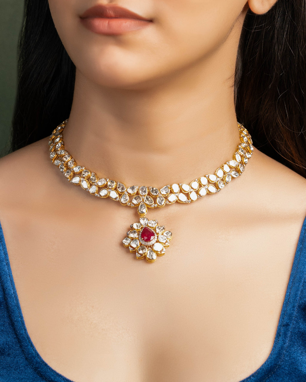 Sahara Polki And Diamond Necklace