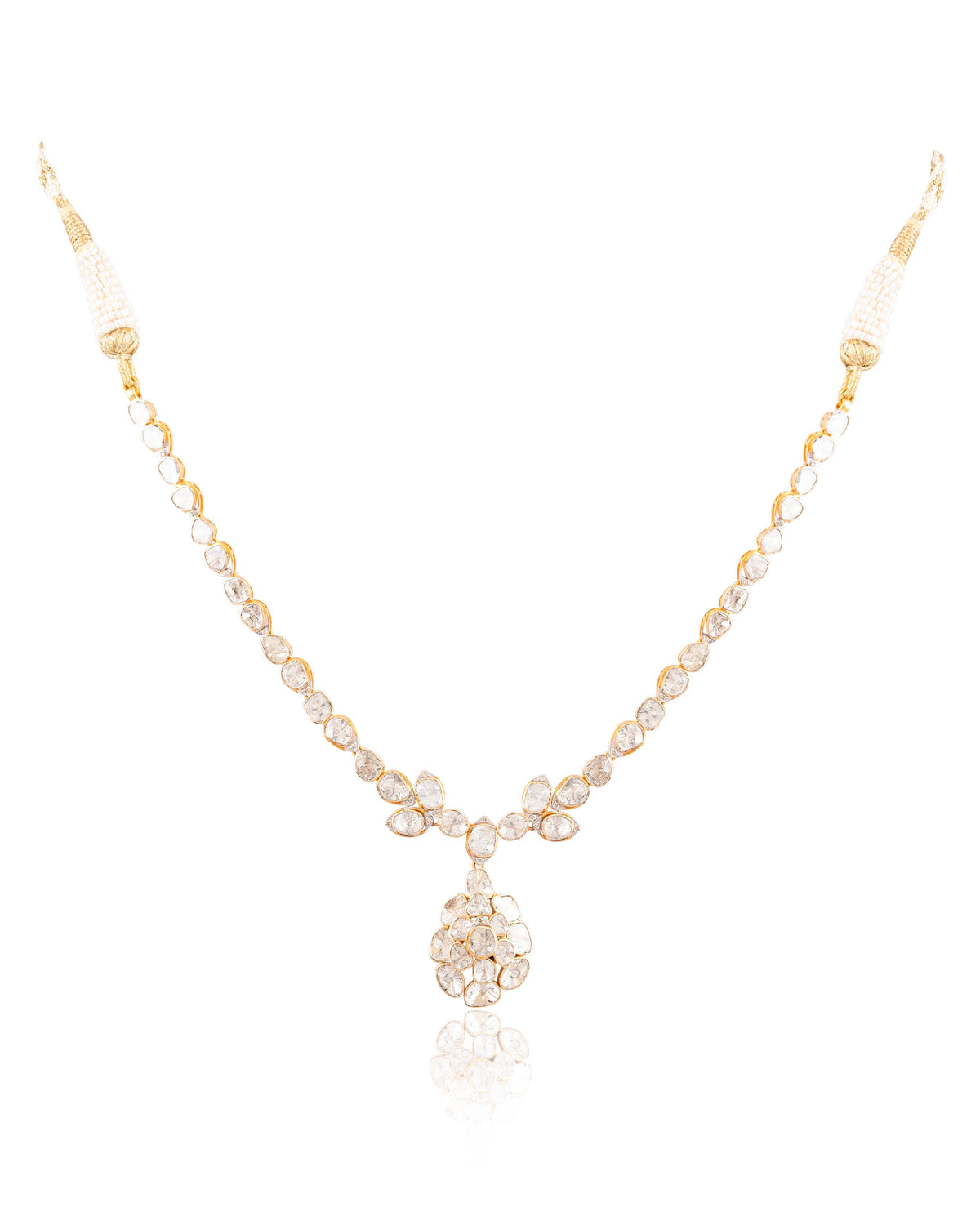 Devangi Polki And Diamond Necklace
