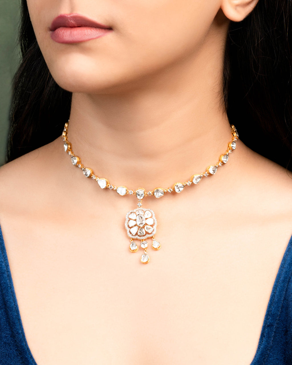 Annika Polki And Diamond Necklace