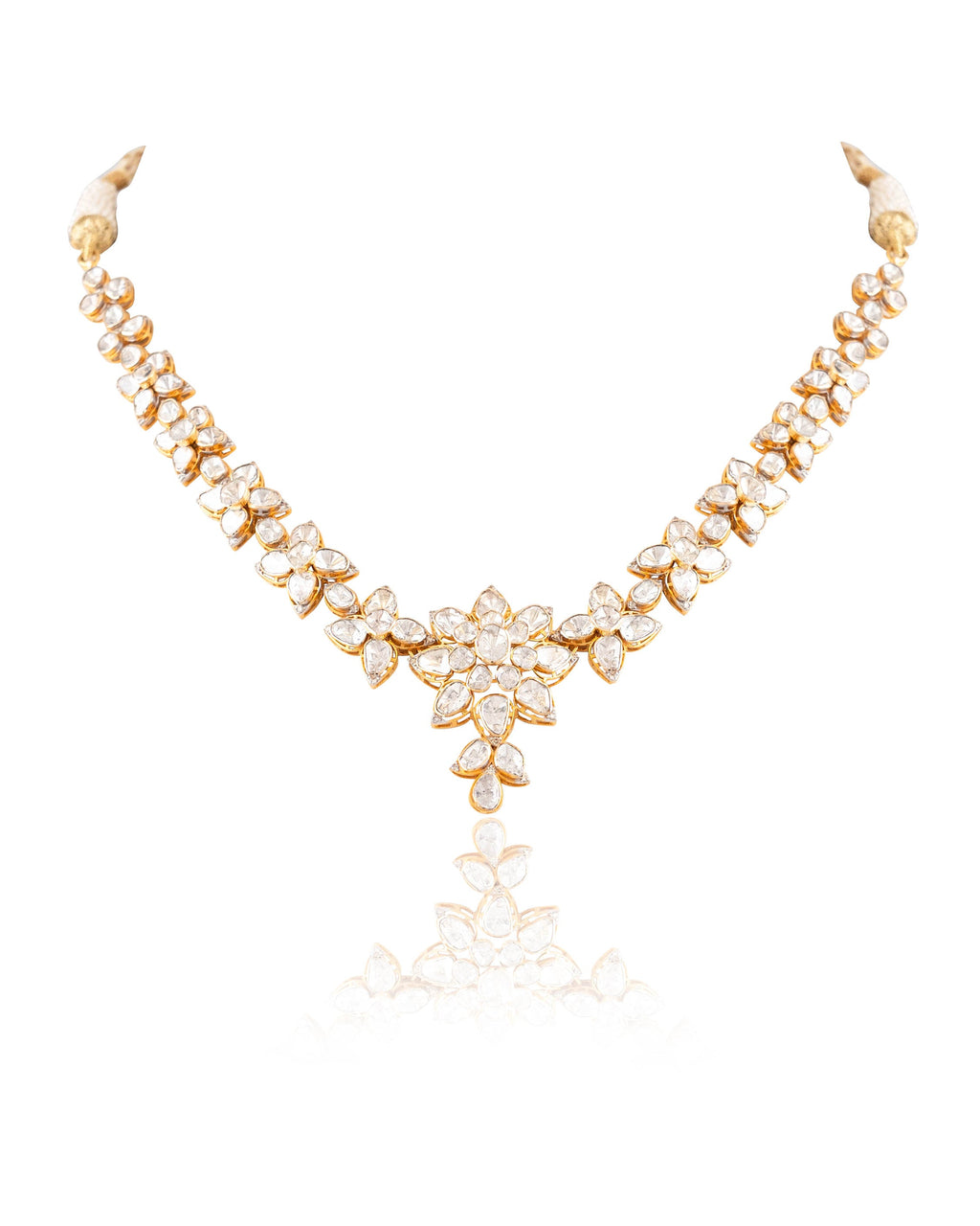 Venya Polki And Diamond Necklace