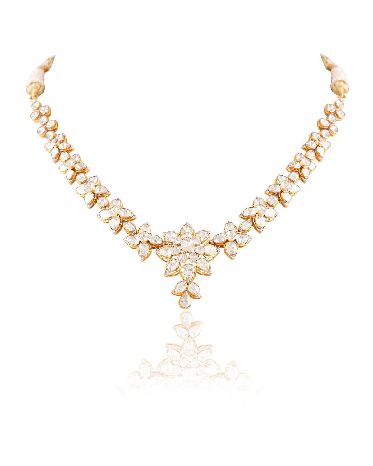 Venya Polki And Diamond Necklace