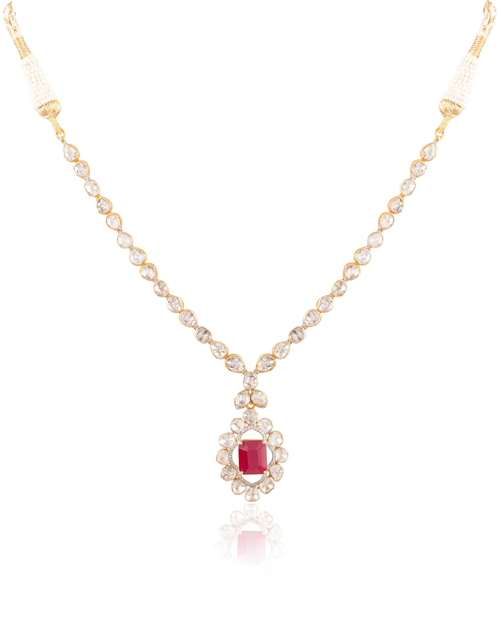 Dakshata Polki And Diamond Necklace