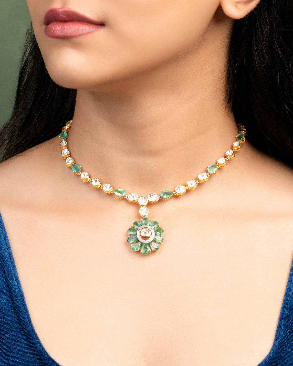 Eliza Polki And Diamond Necklace