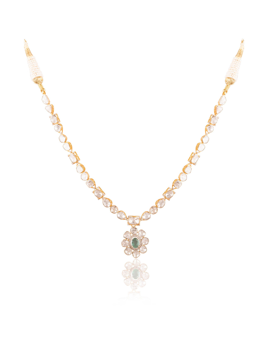 Neya Polki And Diamond Necklace