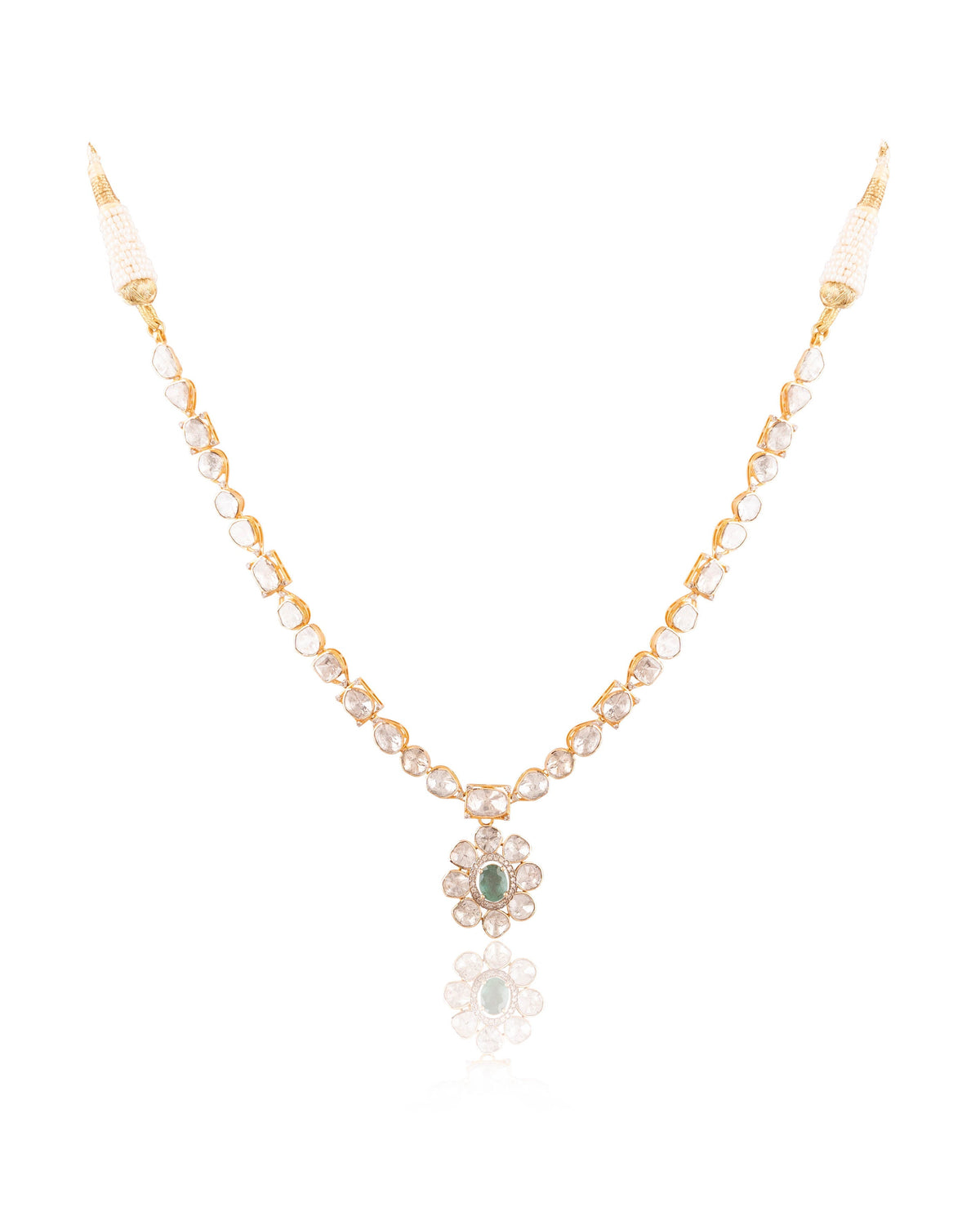 Neya Polki And Diamond Necklace