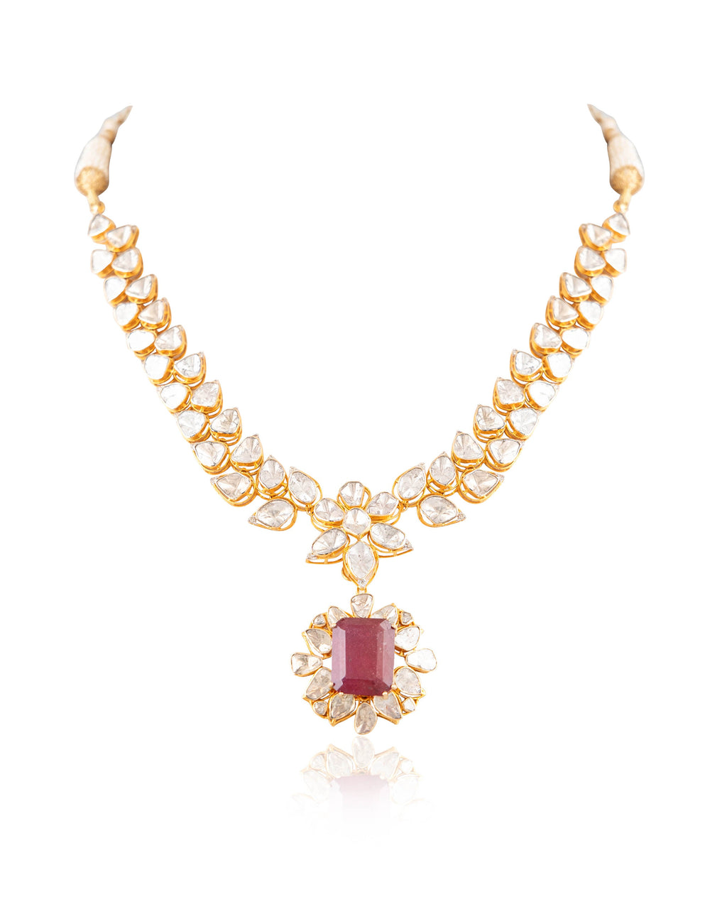 Umika Polki And Diamond Necklace