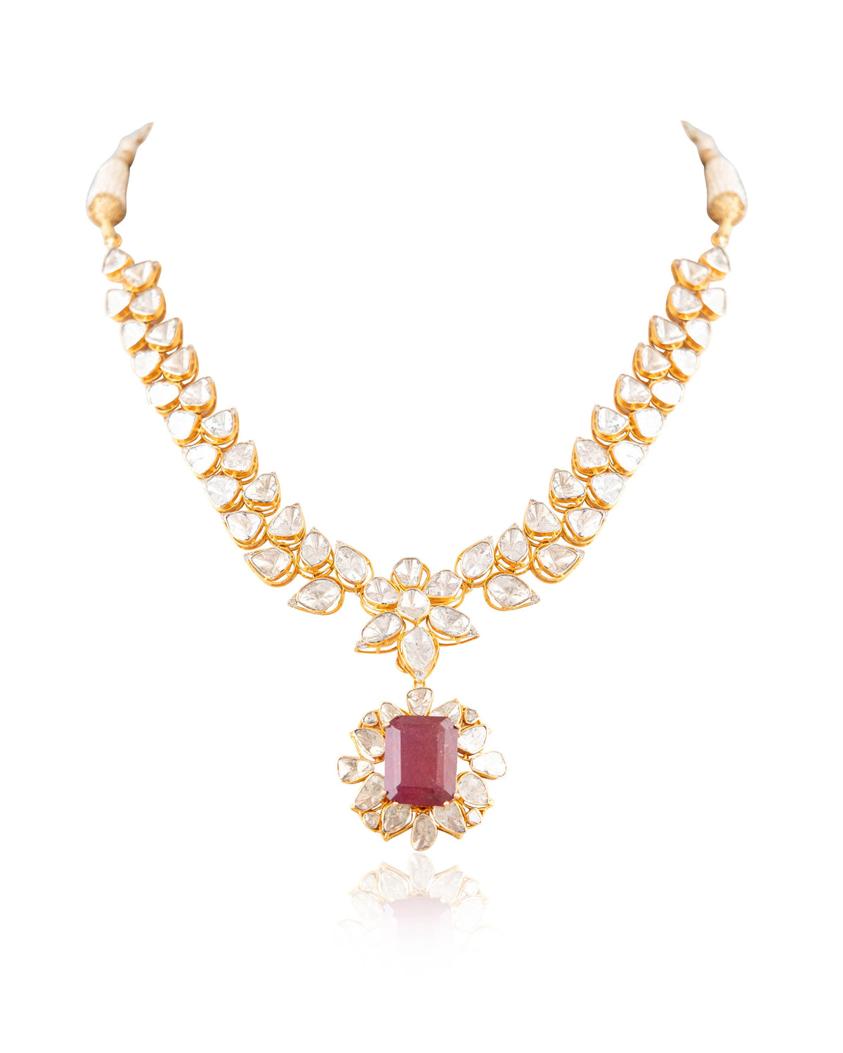 Umika Polki And Diamond Necklace