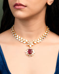 Umika Polki And Diamond Necklace