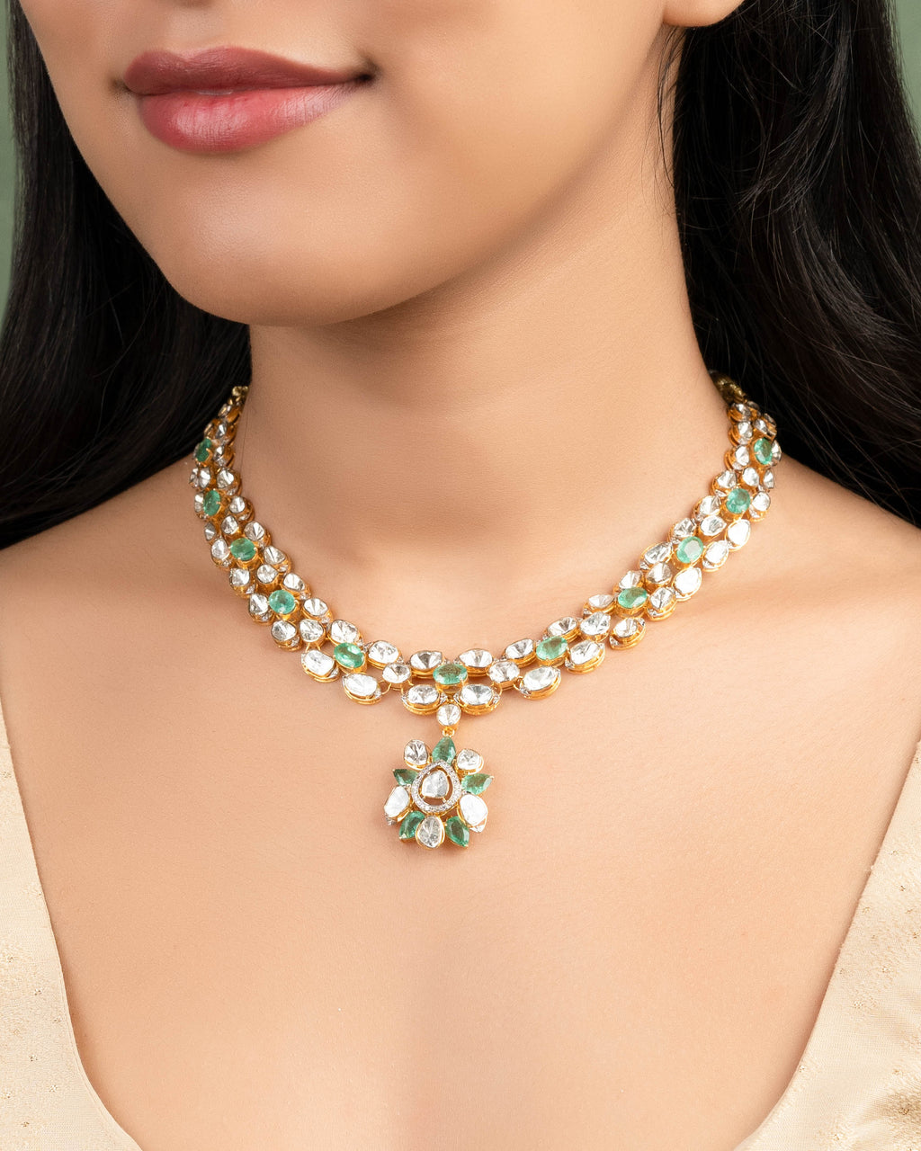 Kiah Polki And Diamond Necklace