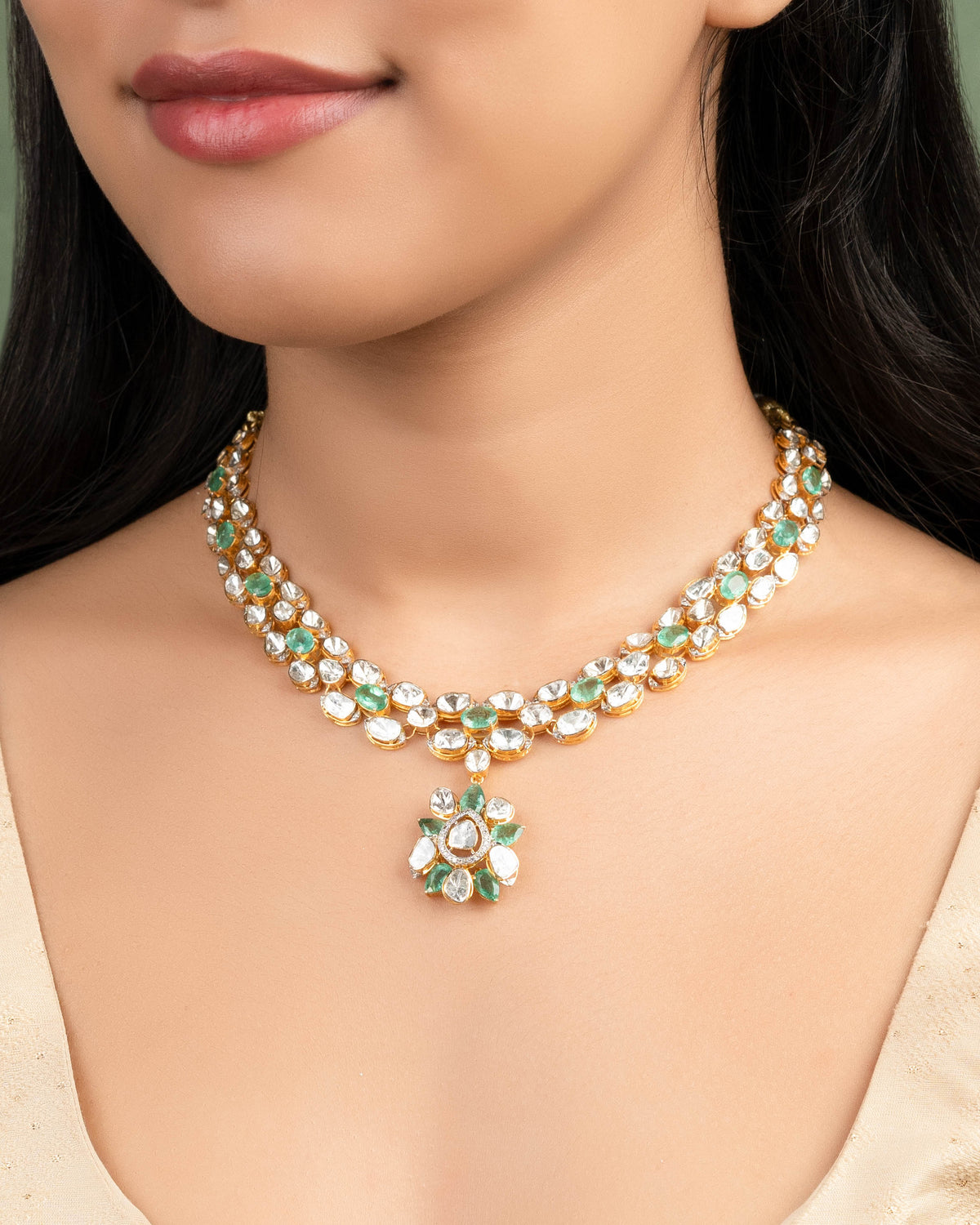 Kiah Polki And Diamond Necklace
