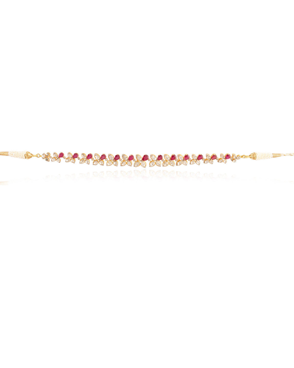 Velira Polki And Diamond Necklace