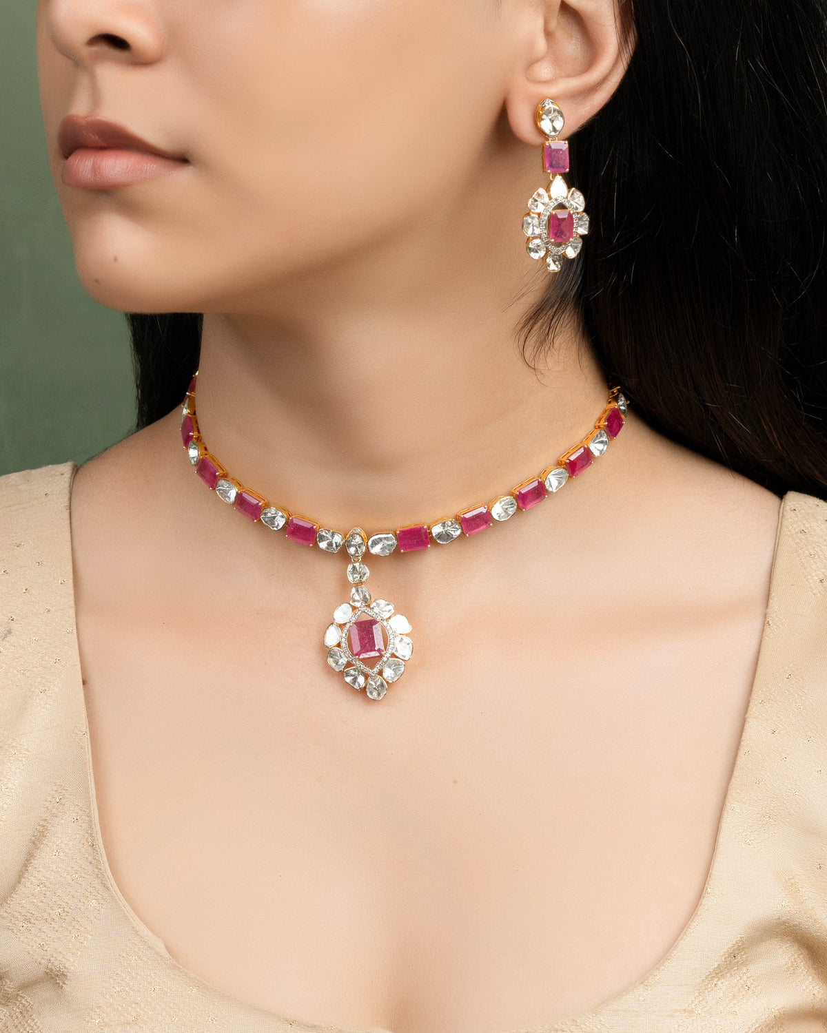 Era Polki And Diamond Necklace