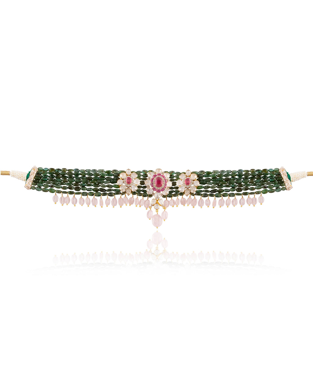 Jagruti Polki And Diamond Bead Choker