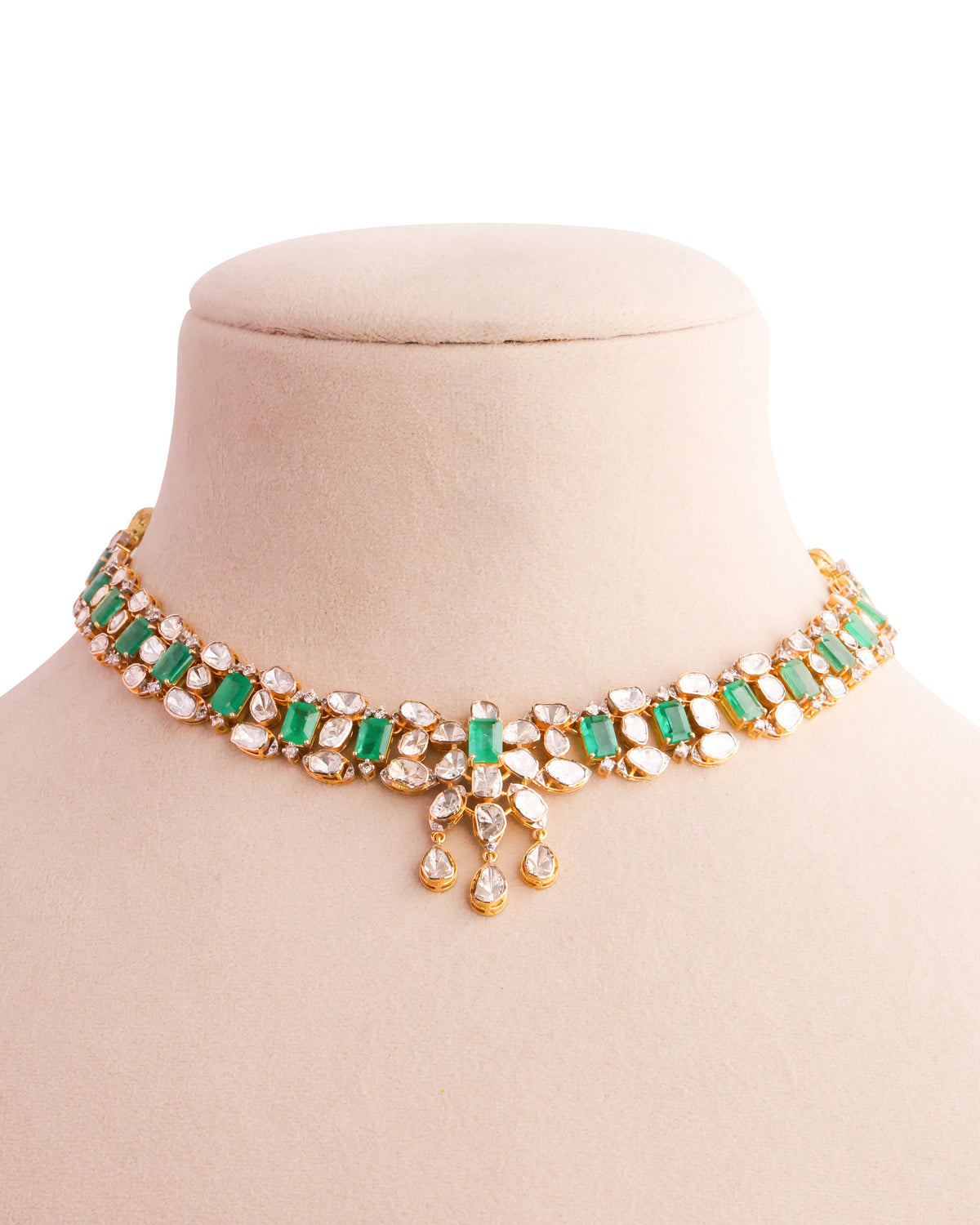 Floriel Polki And Diamond Necklace