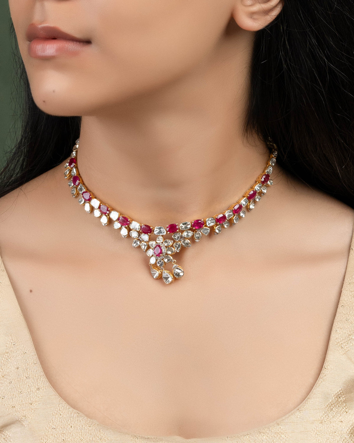 Evelynn Polki And Diamond Necklace