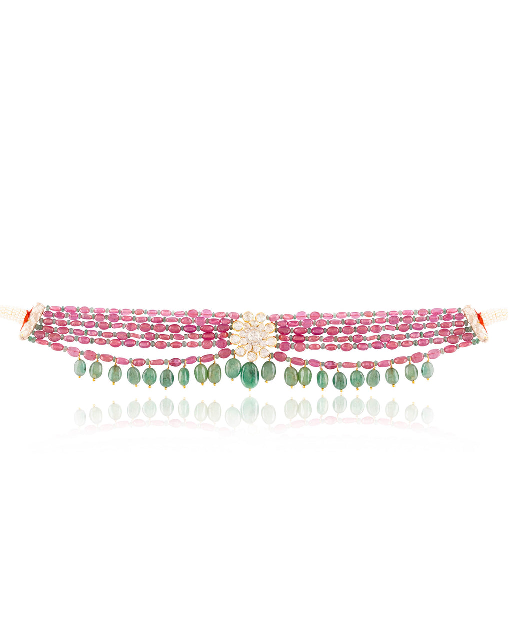 Mira Polki And Diamond Bead Choker