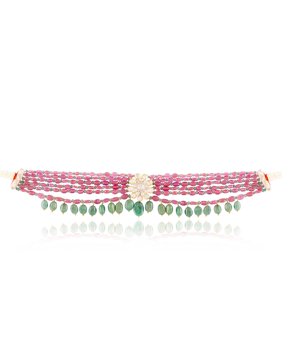 Mira Polki And Diamond Bead Choker