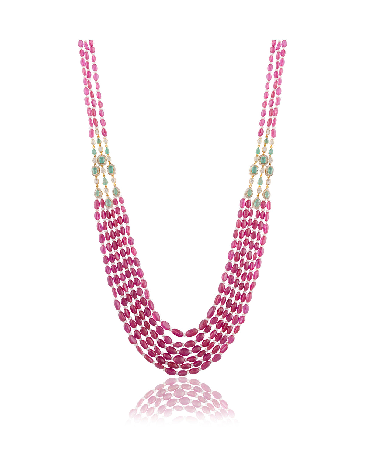 Manyata Polki And Diamond Bead Pendant