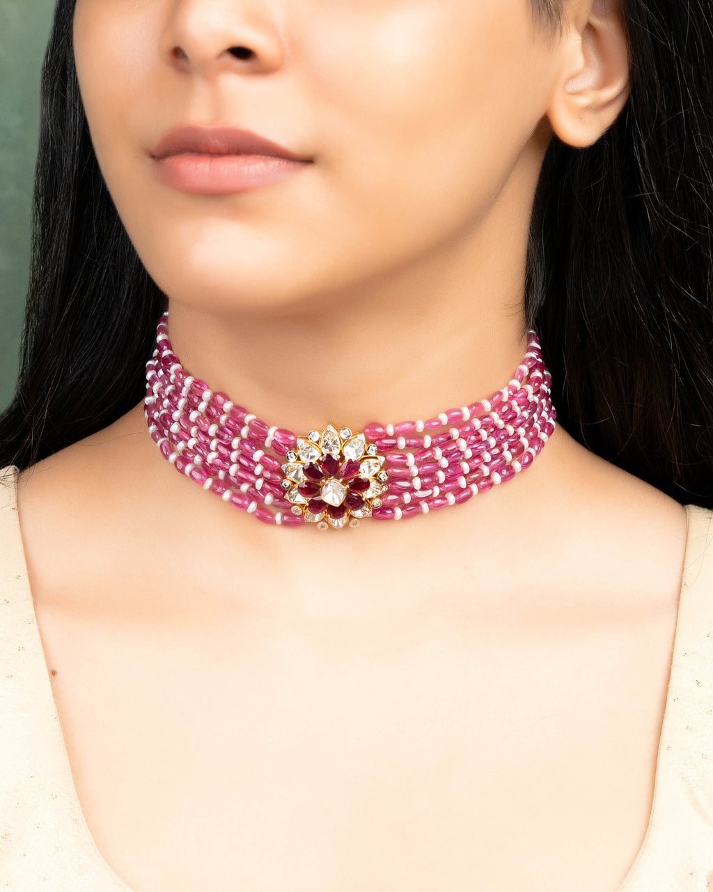 Nimra Polki And Diamond Necklace