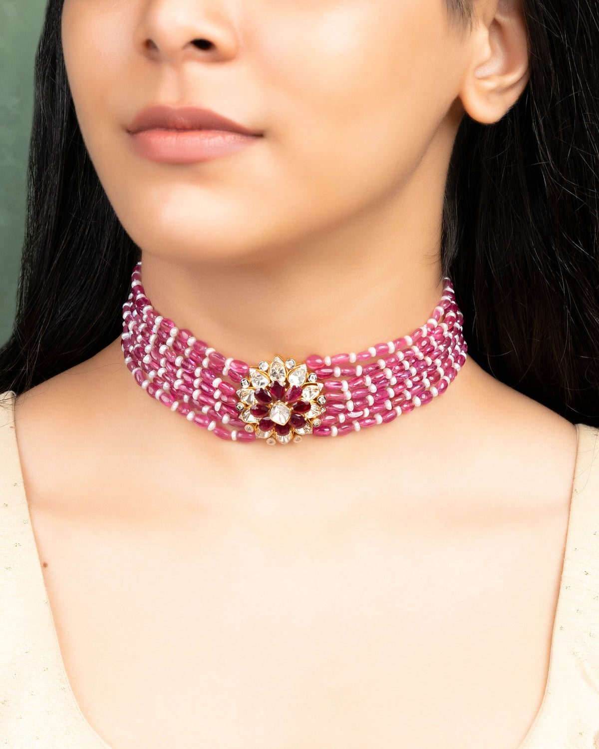 Nimra Polki And Diamond Necklace