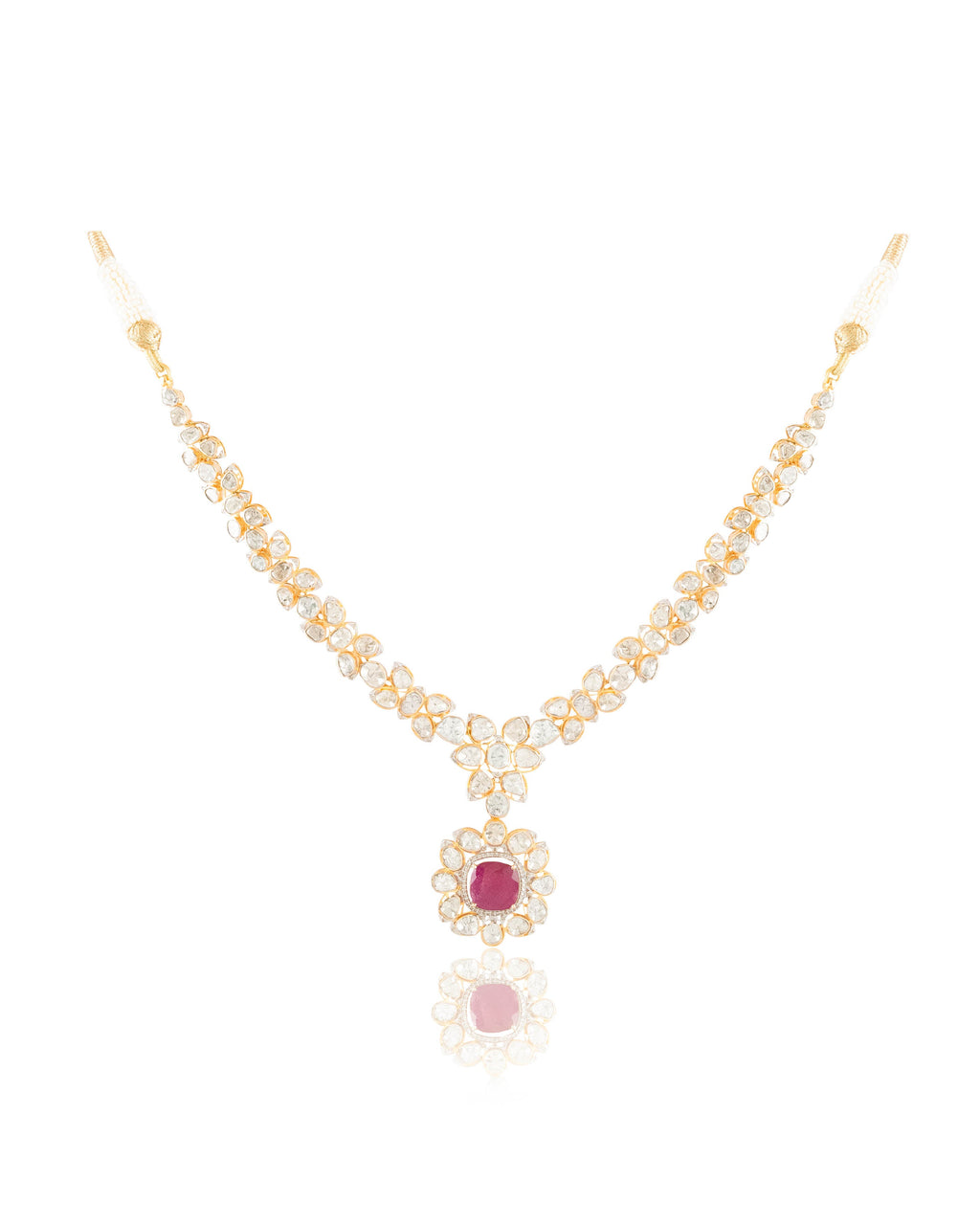 Neyha Polki And Diamond Necklace