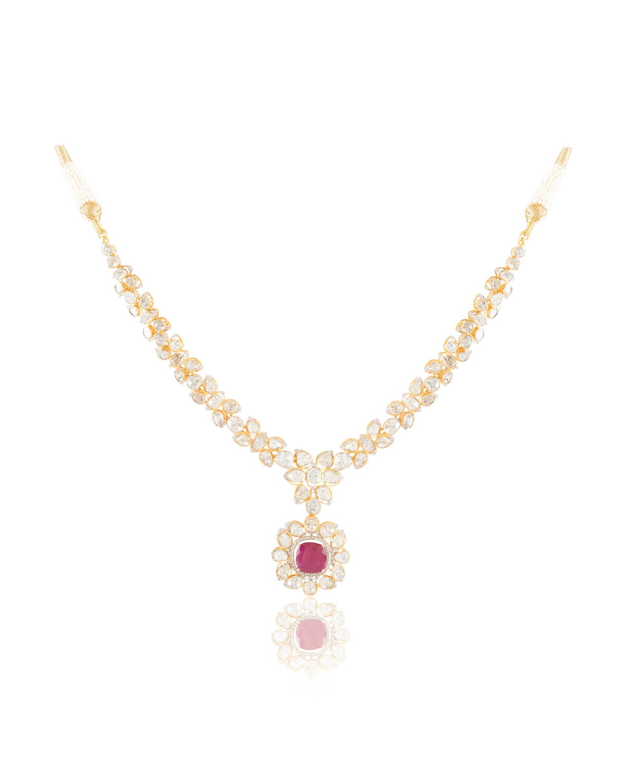 Neyha Polki And Diamond Necklace