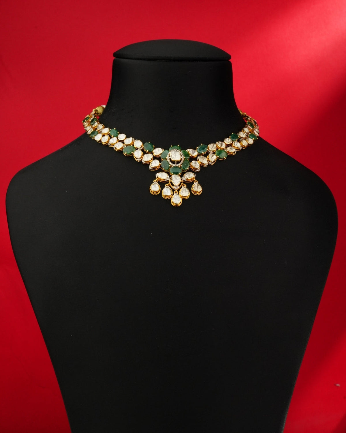 Shrinika Polki And Diamond Necklace