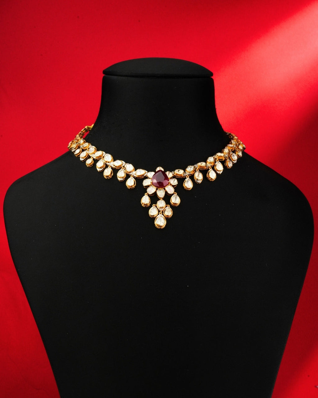 Heer Polki And Diamond Necklace