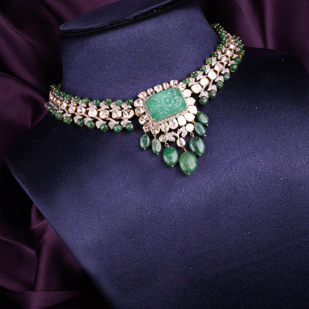 Ekta Polki And Diamond Necklace