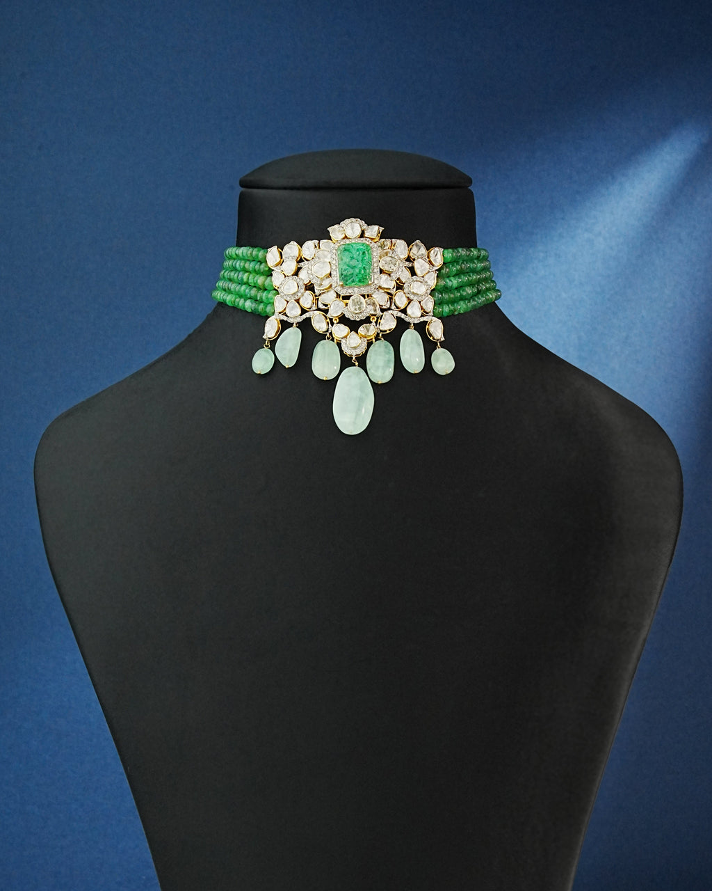 Zeenat Aman - Ovira Polki And Diamond Bead Choker