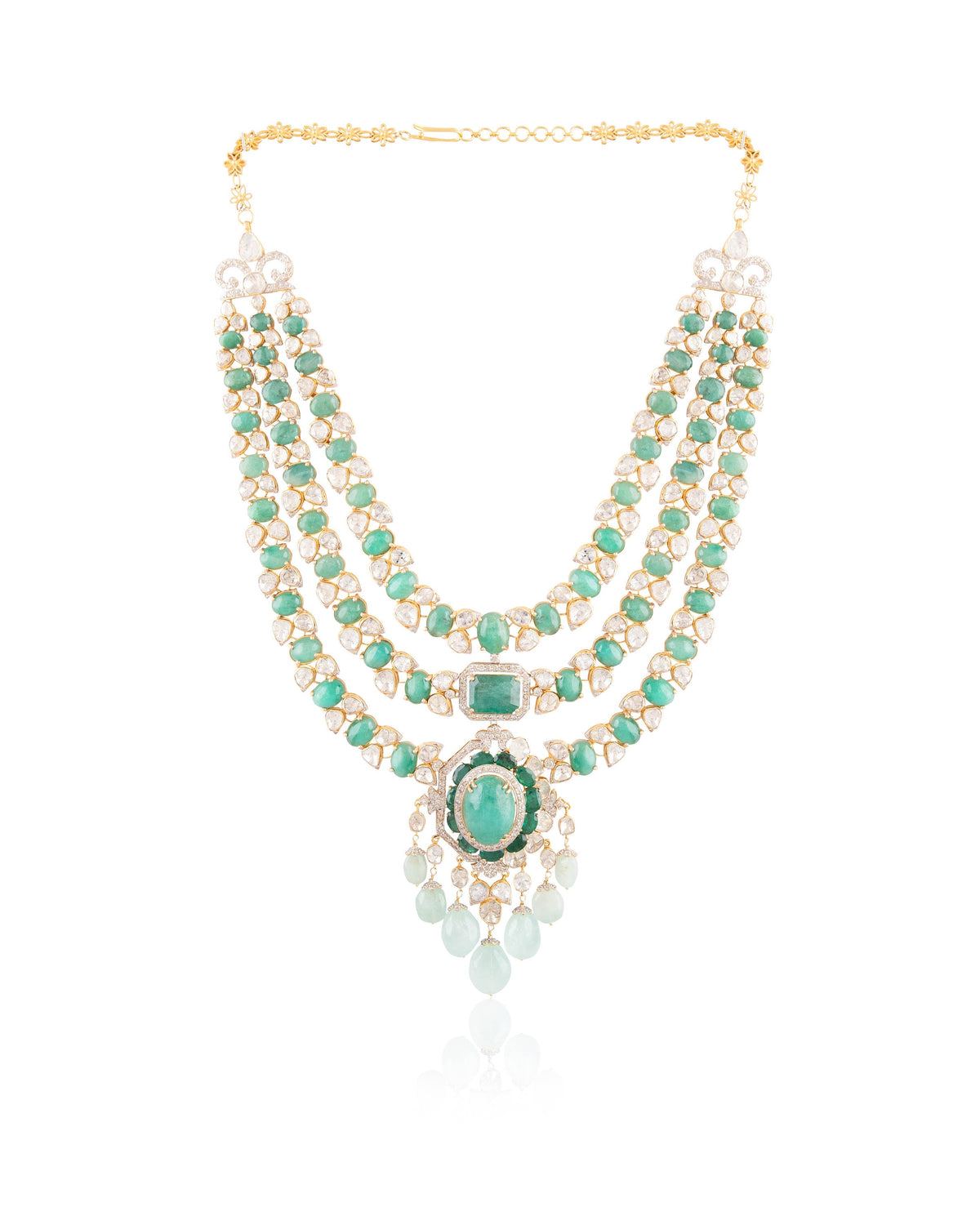 Ella Polki And Diamond Long Necklace