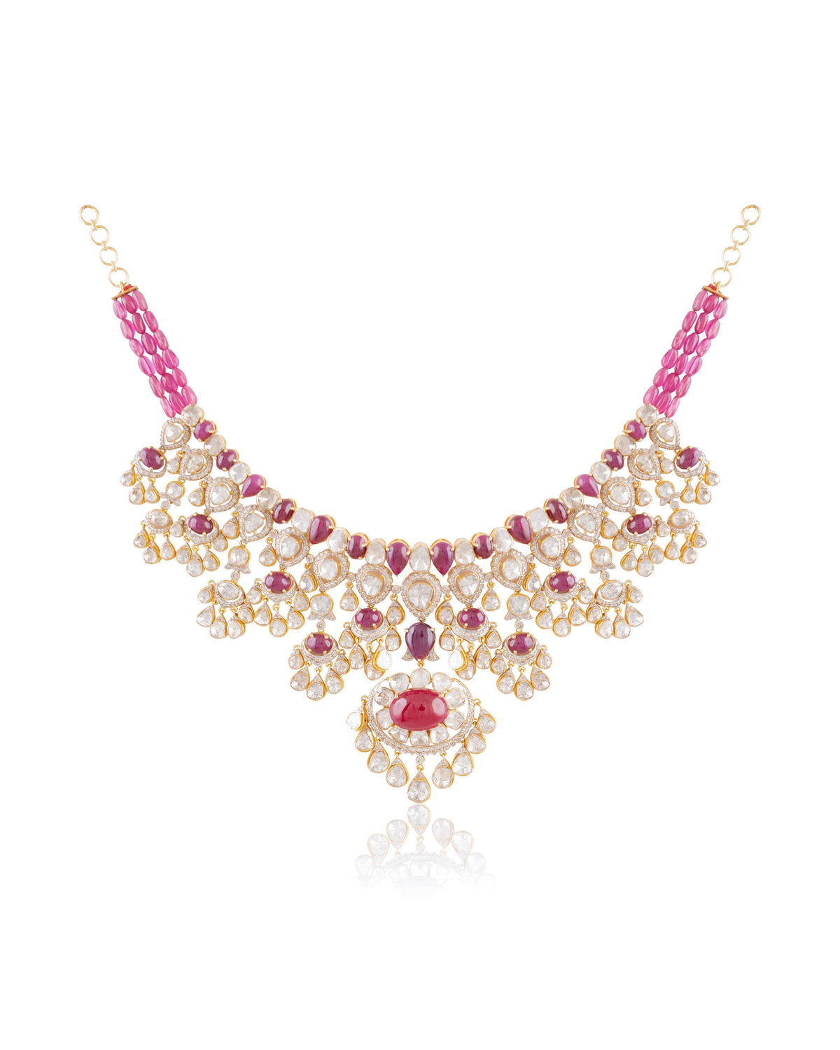 Hinanshi Polki And Diamond Necklace