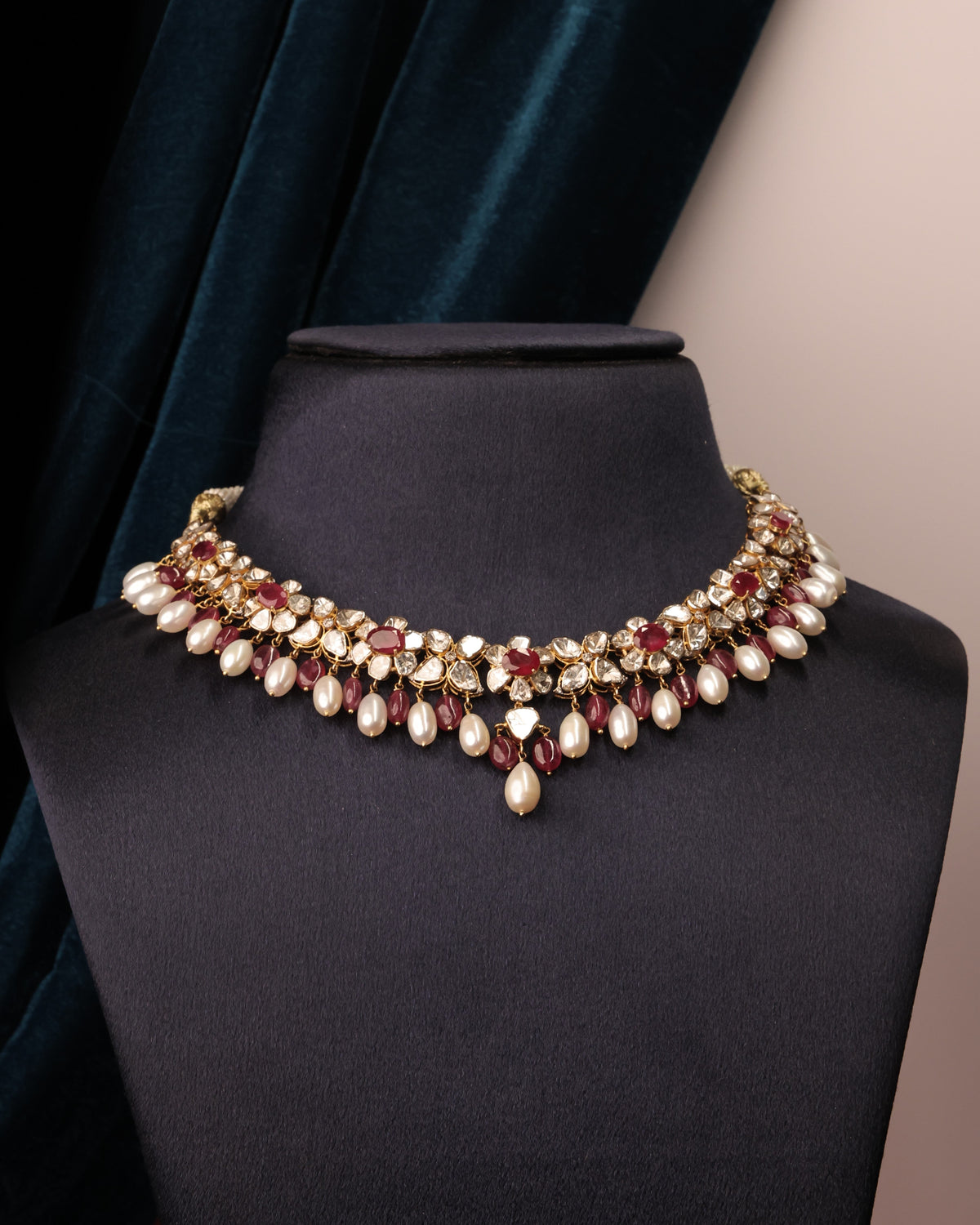 Azalea Polki  And Diamond Necklace