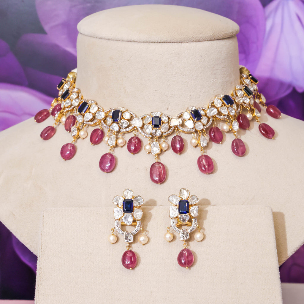 Juniper Polki And Diamond Long Earrings