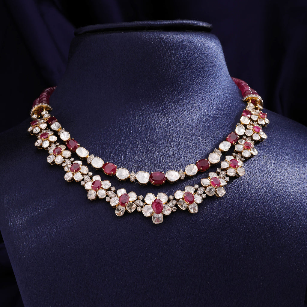 Sanika Polki And Diamond Necklace
